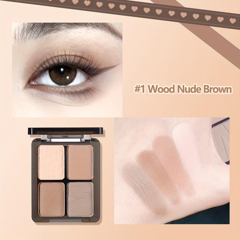 Green & Brown Eyeshadow Palette, Shimmer & Matte Finish