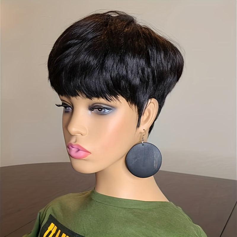 Pixie Short Cut Bob Wig for Women Full Machine Wig