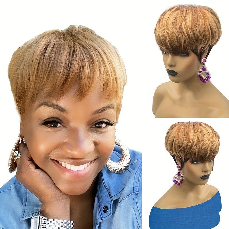 Pixie Short Cut Bob Wig for Women Full Machine Wig