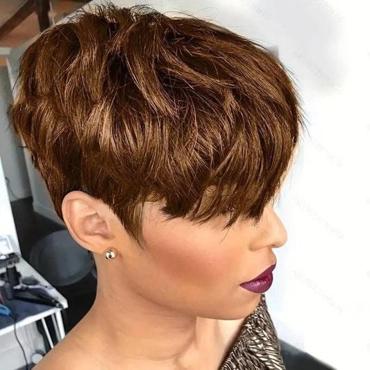 10 16 Cm Pixie Cut Wig Short Wigs Colored Wigs Short Wavy Layered Hair Wigs