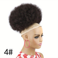 25 4 cm Afro Puff Hair Bun Curly Kinky Hair Extensions Drawstring Ponytail