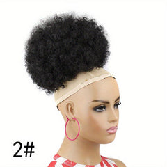 25 4 cm Afro Puff Hair Bun Curly Kinky Hair Extensions Drawstring Ponytail