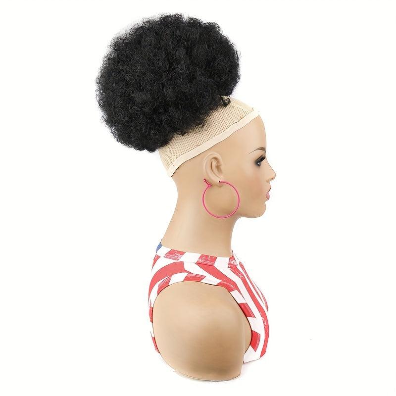 25 4 cm Afro Puff Hair Bun Curly Kinky Hair Extensions Drawstring Ponytail