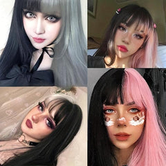 Long Straight Synthetic Wig With Bangs