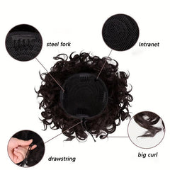 Synthetic Curly Hair Bun Chignon Extensions