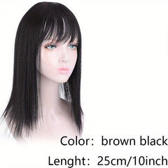 Topper With Bangs 3D Bangs Straight Hair Piece High Temperature Fiber