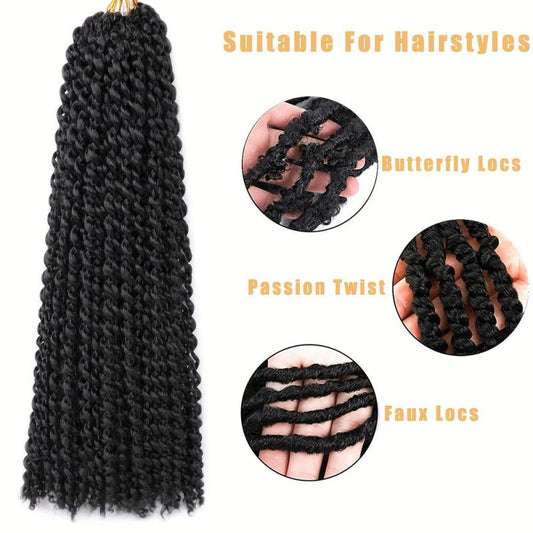 Passion Hair Crochet Braids 45 72 Cm Synthetic Braiding Hair Extension 1B