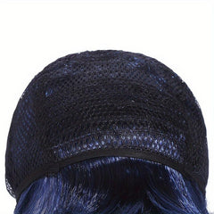 Blue Wig With Bangs and 2 Ponytails for Cosplay