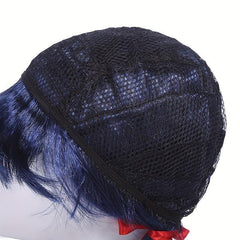 Blue Wig With Bangs and 2 Ponytails for Cosplay