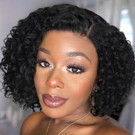 Short Kinky Curly Lace Front Wigs 4 1 Lace Front Hair Wigs Synthetic Fiber