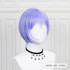 Light Purple Bob Straight Wig for Cosplay Party