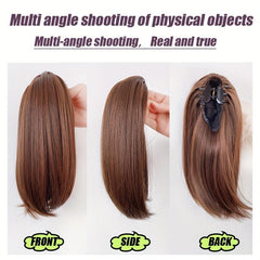 Synthetic Ponytail Extensions with Secure Claw Clip