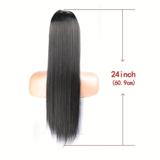 Silky Straight Synthetic Drawstring Ponytail