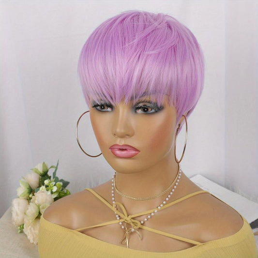 Short Straight Layered Pixie Wig