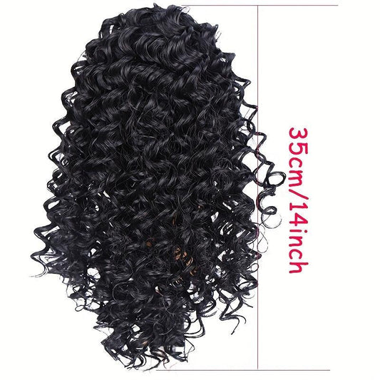 Afro Kinky Curly Drawstring Ponytail Extensions Clip In Ombre Hairpieces
