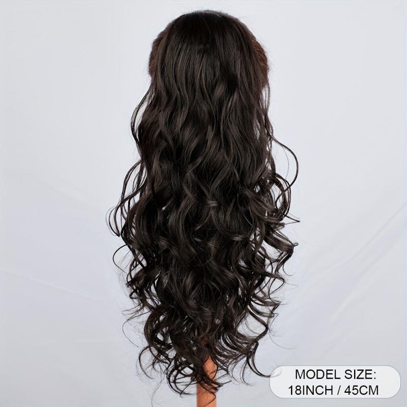 Wavy Drawstring Ponytail Extension 45-72 cm Synthetic Hairpiece for Women