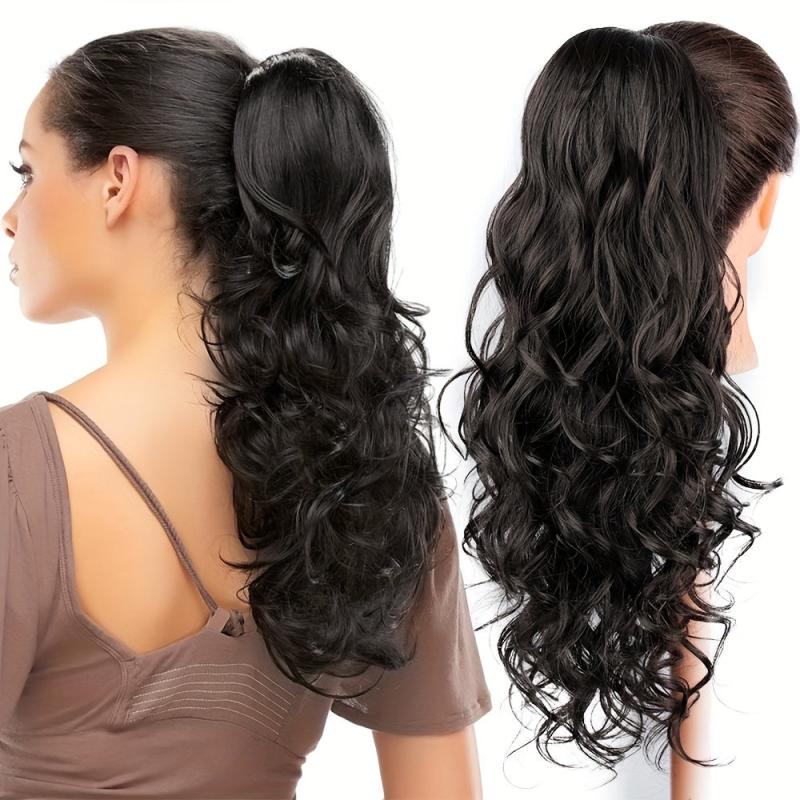 Wavy Drawstring Ponytail Extension 45-72 cm Synthetic Hairpiece for Women