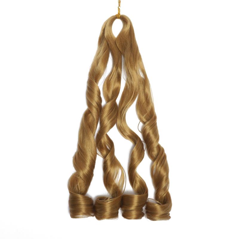 French Curly Braiding Hair Extensions 60-96cm Loose Wave Spiral Crochet Hair