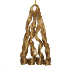 French Curly Braiding Hair Extensions 60-96cm Loose Wave Spiral Crochet Hair
