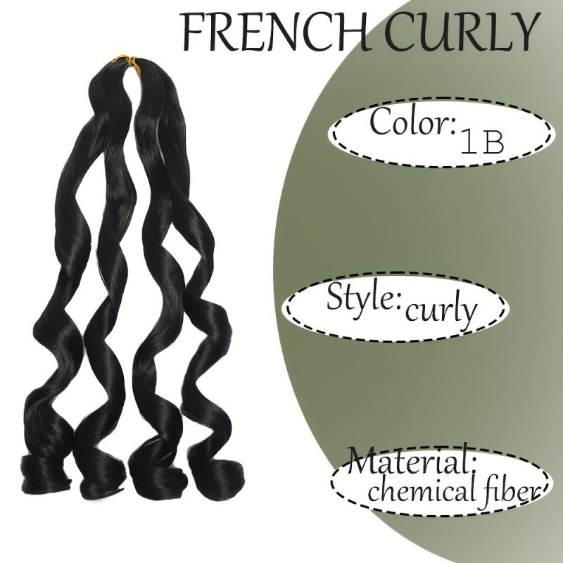French Curly Braiding Hair Extensions 60-96cm Loose Wave Spiral Crochet Hair