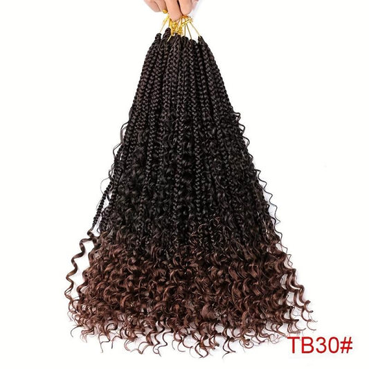 16strands Goddess Box Braids Crochet Hair 14 Inch Ombre Box Braids Crochet Hair