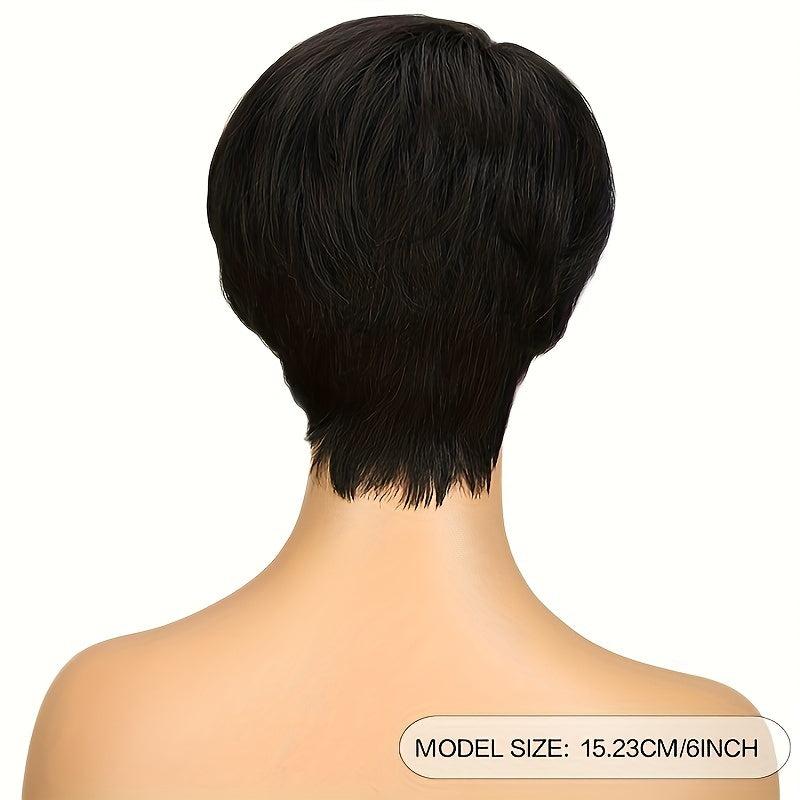 Short Kinky Curly Wigs For Women Pixie Cut Wig Natural Looking Synthetic Wigs