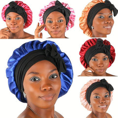 Double Layer Satin Bonnet Sleep Cap for Women Haircare