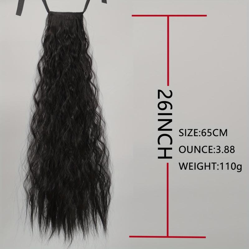 66cm Long Curly Ponytail Extensions Hair Tie Synthetic Extensions