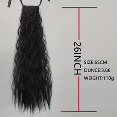 66cm Long Curly Ponytail Extensions Hair Tie Synthetic Extensions