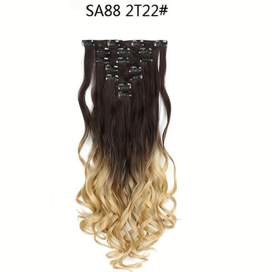 Curly Wave Synthetic Clip Hairpiece 55-88cm