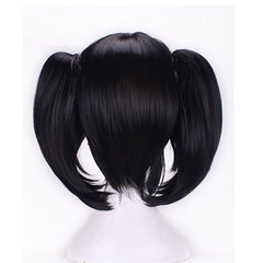 Short Curly Double Ponytail Synthetic Wig With Bangs Anime Cosplay Wig