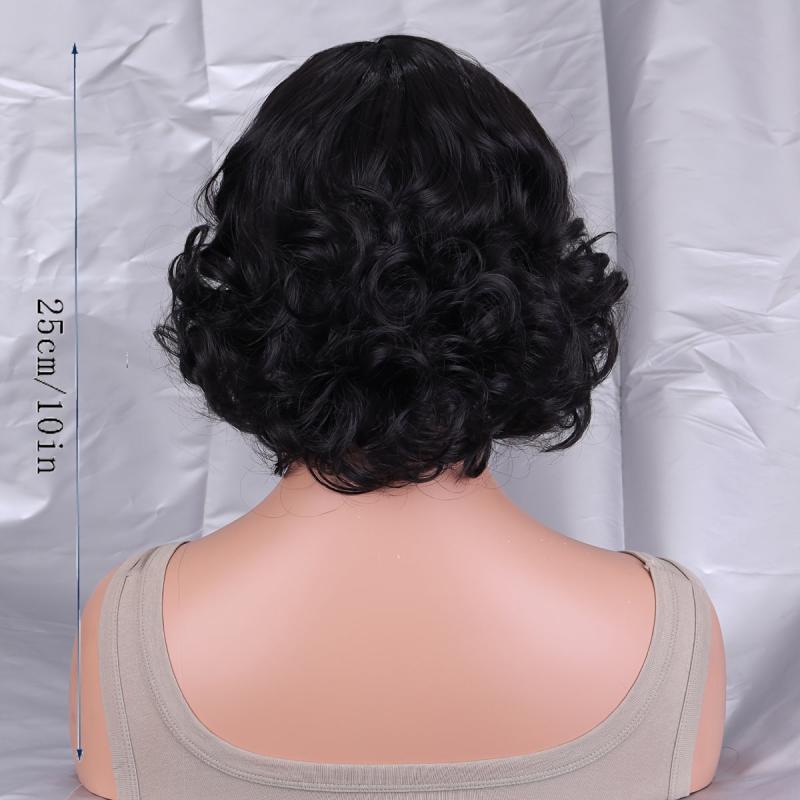 Short Curly Wig High Temperature Silk Wig For Women
