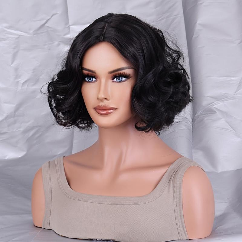 Short Curly Wig High Temperature Silk Wig For Women