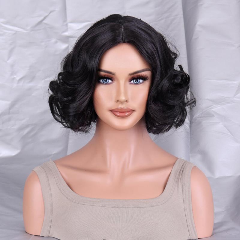 Short Curly Wig High Temperature Silk Wig For Women