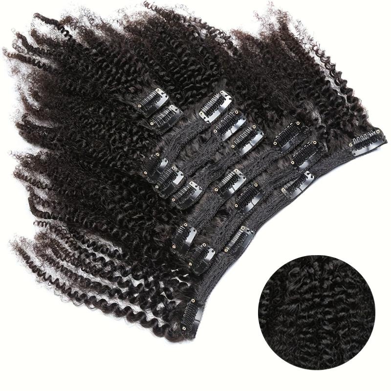 African Mini Curly Hair Extensions 105g Pack 1B Synthetic