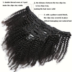 African Mini Curly Hair Extensions 105g Pack 1B Synthetic