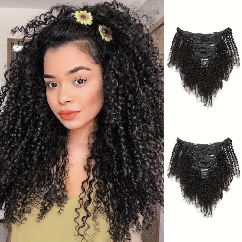 African Mini Curly Hair Extensions 105g Pack 1B Synthetic