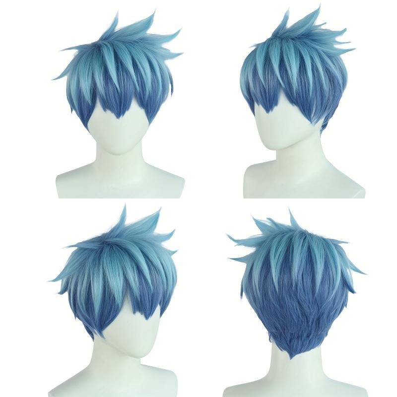 Short Mixed Straight Anime Cosplay Wig For Halloween