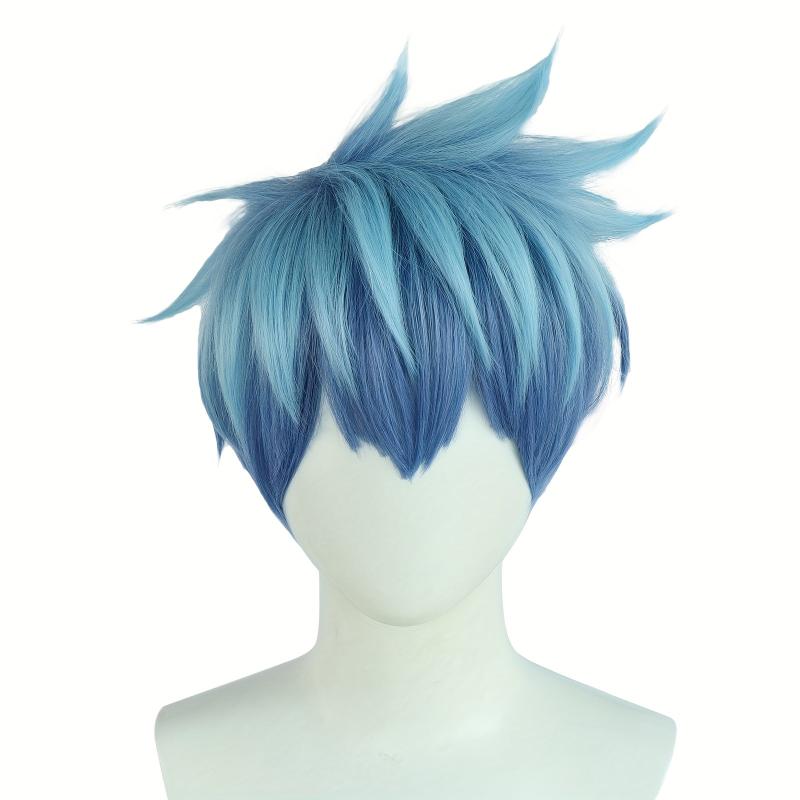 Short Mixed Straight Anime Cosplay Wig For Halloween