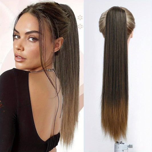 Ombre Brown Straight Ponytail Extension 60-96cm