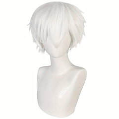 Short Yellow Red Anime Cosplay Costume Wig for Halloween