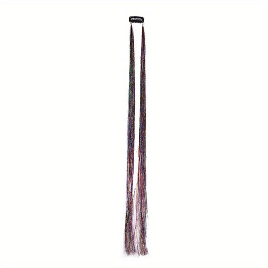 8 Cm Straight Mixed Colors Hair Extension Tinsel Kit Glitter Clip In Hair Extens