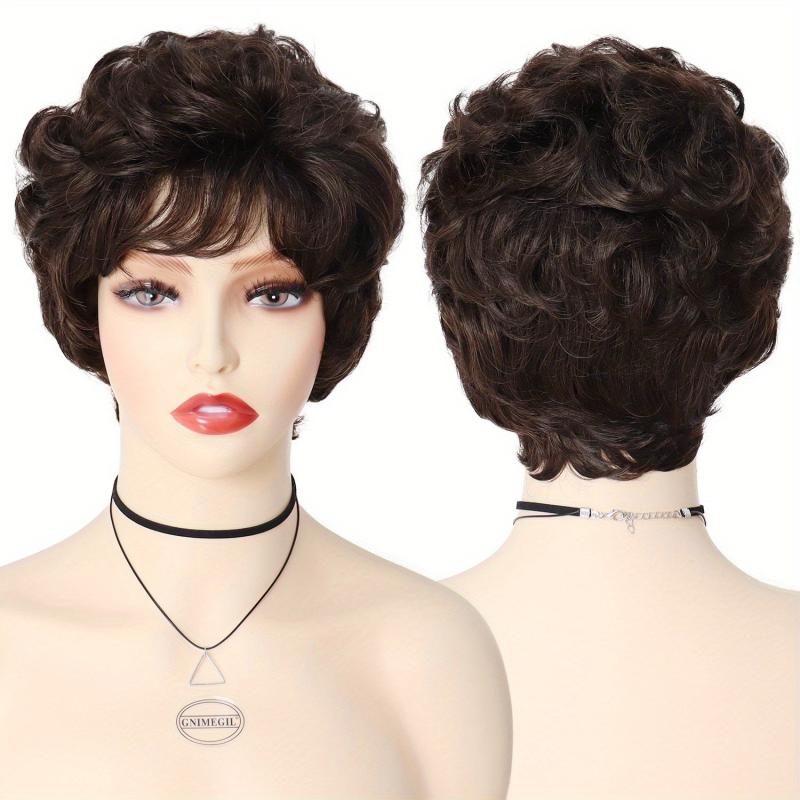 Short Curly Grey Granny Wig for Old Lady Costume Halloween