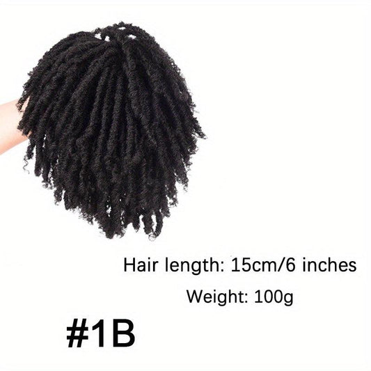15 24 Cm Dreadlock Hair Topper Wig Clips Synthetic Locs Braided Half Wigs