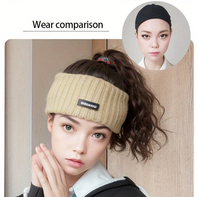 Wig Headband High Ponytail Full Head Cover