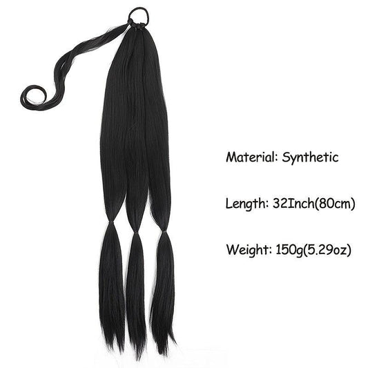 Braided Ponytail Extension for Women: Synthetic Hair, Wrap Around, Long