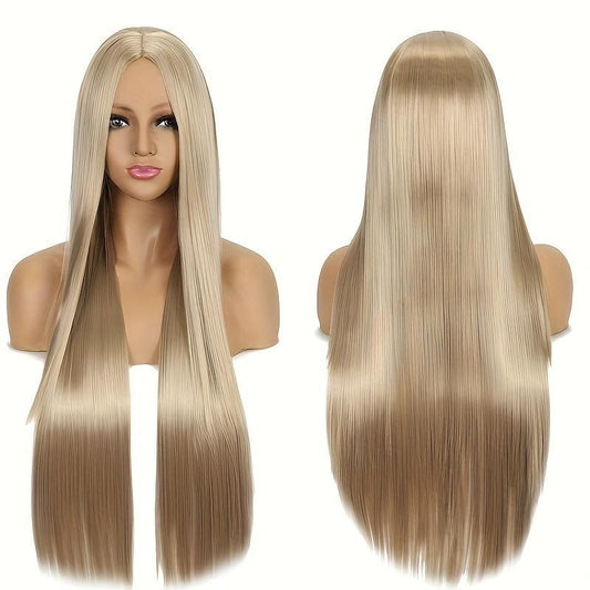 Colorful Long Straight Wig Synthetic Wig Anime Cosplay Wig For Halloween