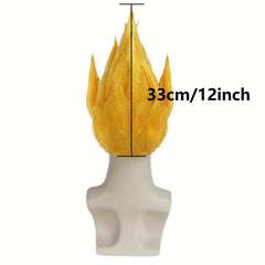 Short Yellow Straight Anime Cosplay Wig + Wig Cap