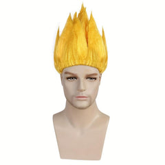Short Yellow Straight Anime Cosplay Wig + Wig Cap