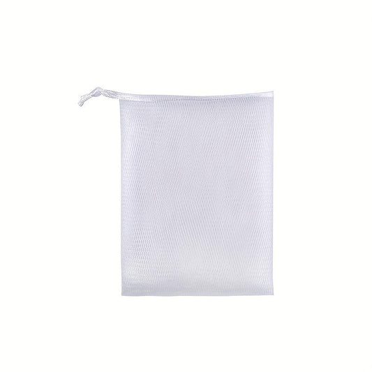 5 Pcs Mesh Soap Bag with Drawstring for Foaming and Drying